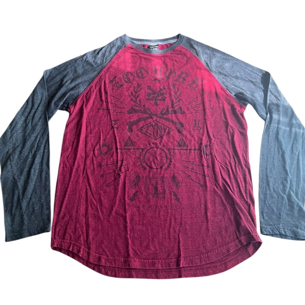 Men’s ZooYork Long Sleeve Baseball Tee Size XL